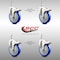 Service Caster 5 Inch 316SS Blue Polyurethane Wheel Swivel 1/2 Inch Stem Caster Set Lock Brake SS316TSTTL20S514-PPUB-BLUE-121315-4 - alternate 5